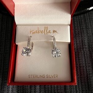 NIB Isabella M. Silver drop earrings